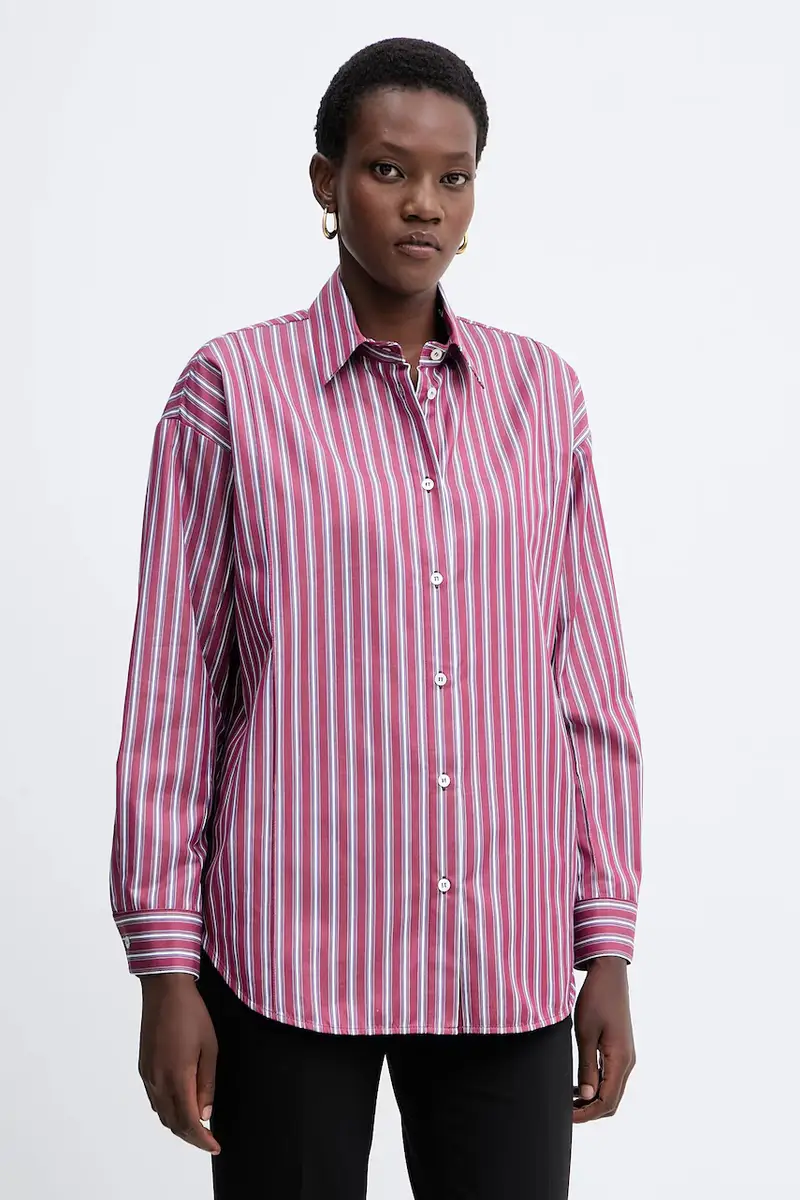 camicia in cotone donna colore granata A25CPCA01201