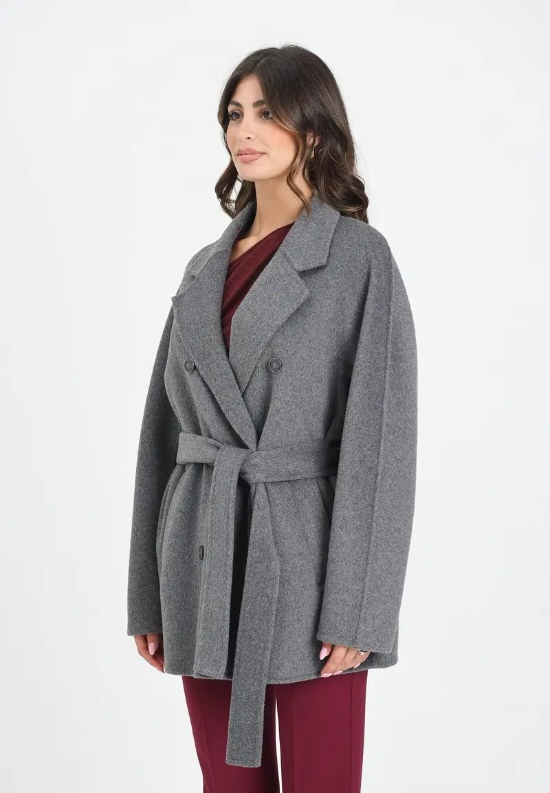 SIMONA CORSELLINI Cappotto corto grigio da donna