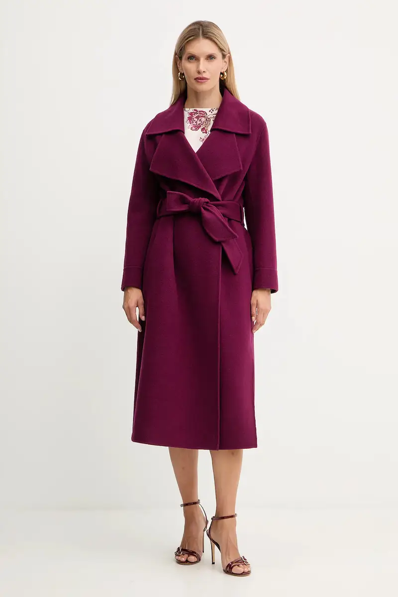 cappotto in lana colore granata A25CPCPV0101