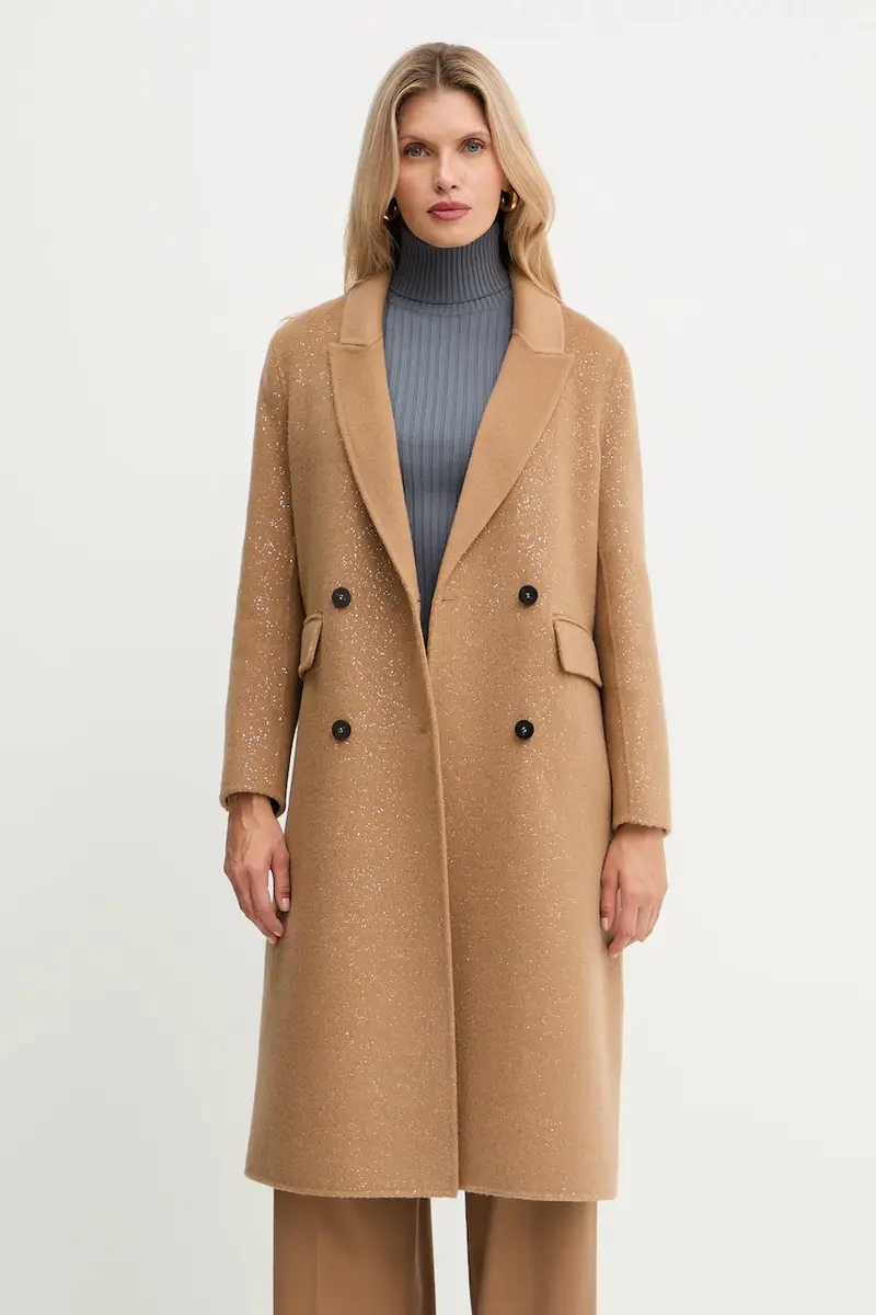 cappotto in lana colore marrone A25CPCPV0202