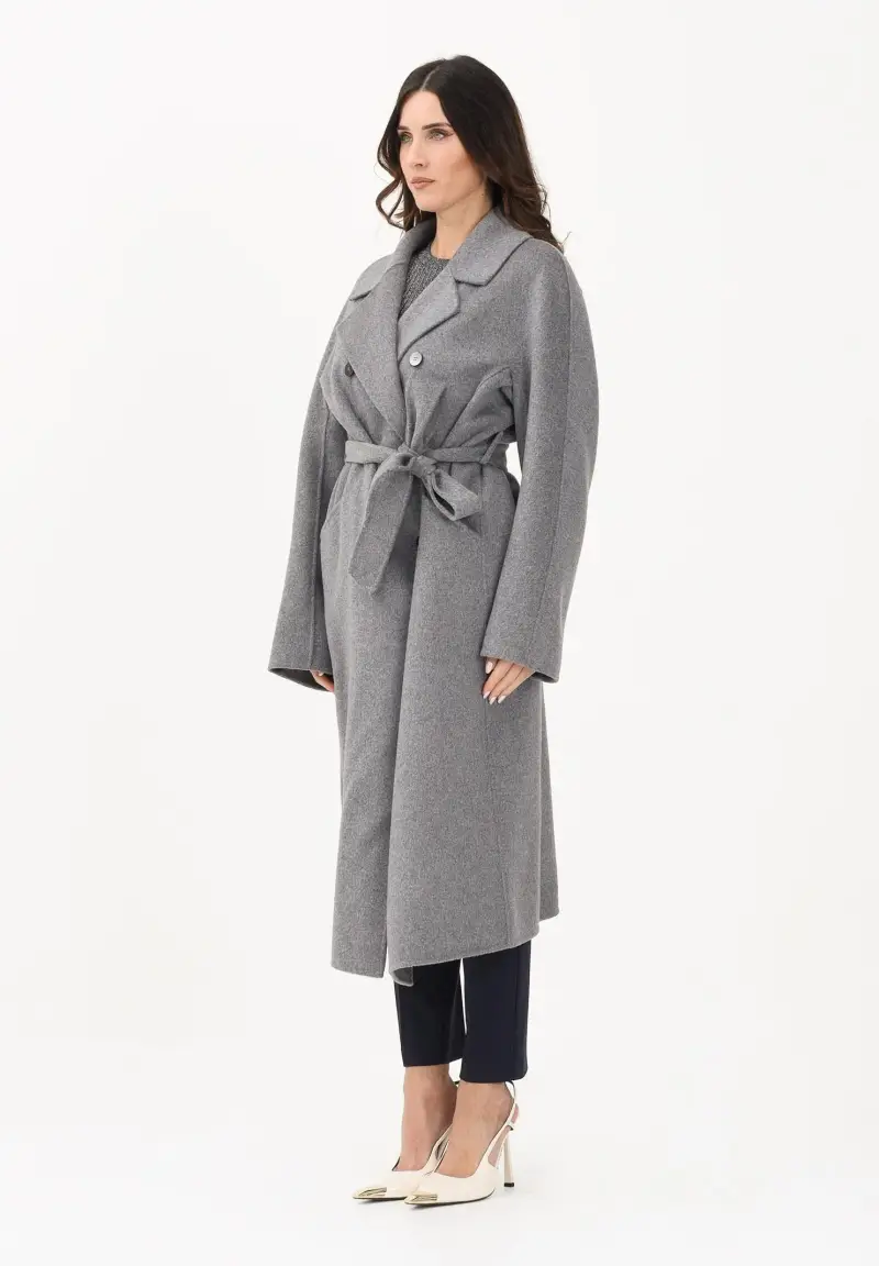 Cappotto lungo grigio da donna
