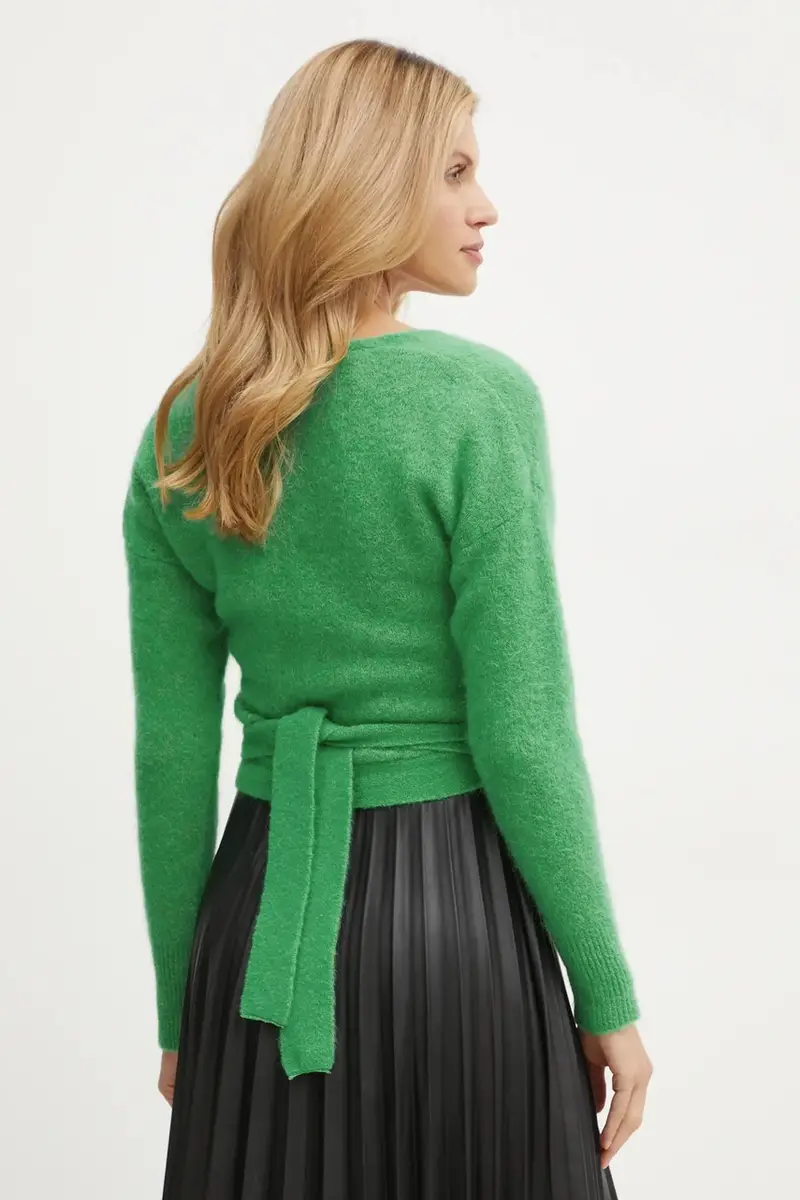 cardigan in lana colore verde A24CPCRP01 miniatura 3