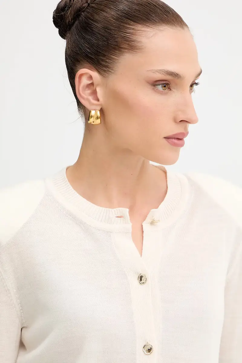 SIMONA CORSELLINI Cardigan Donna Beige 3765268 miniatura 4