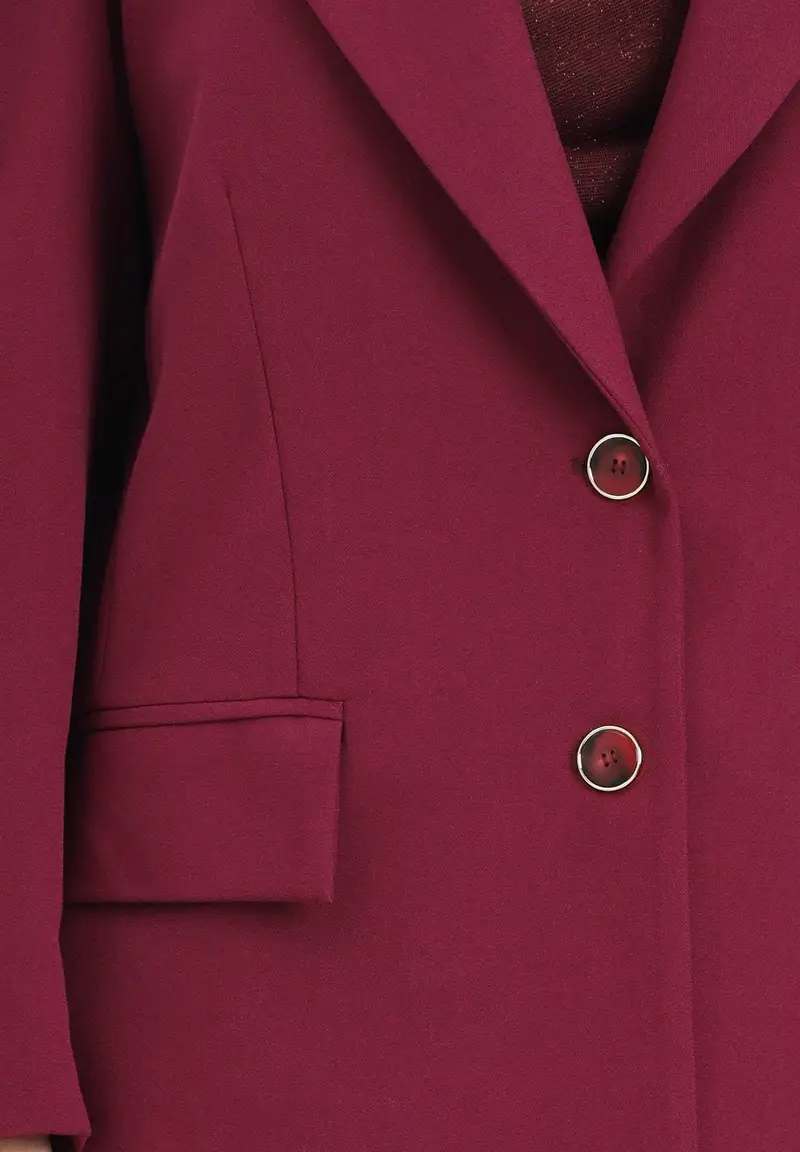 SIMONA CORSELLINI Giacca bordeaux da donna miniatura 2