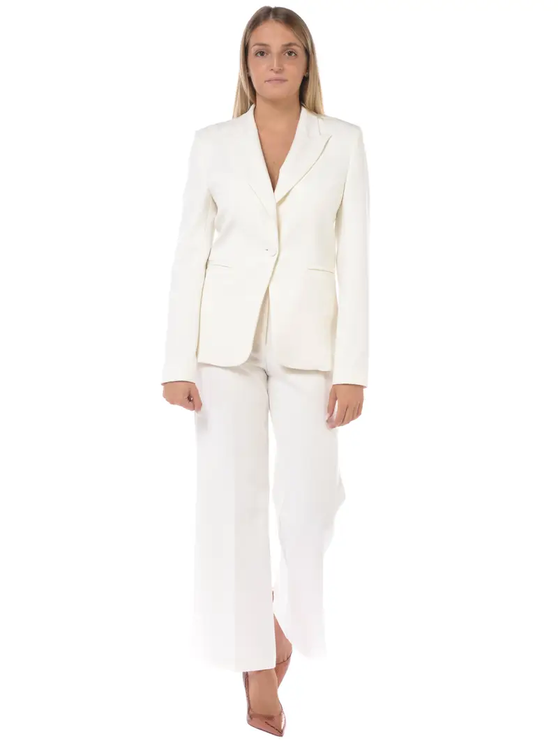 giacca da donna Simona Corsellini monopetto con rever Bianco miniatura 2