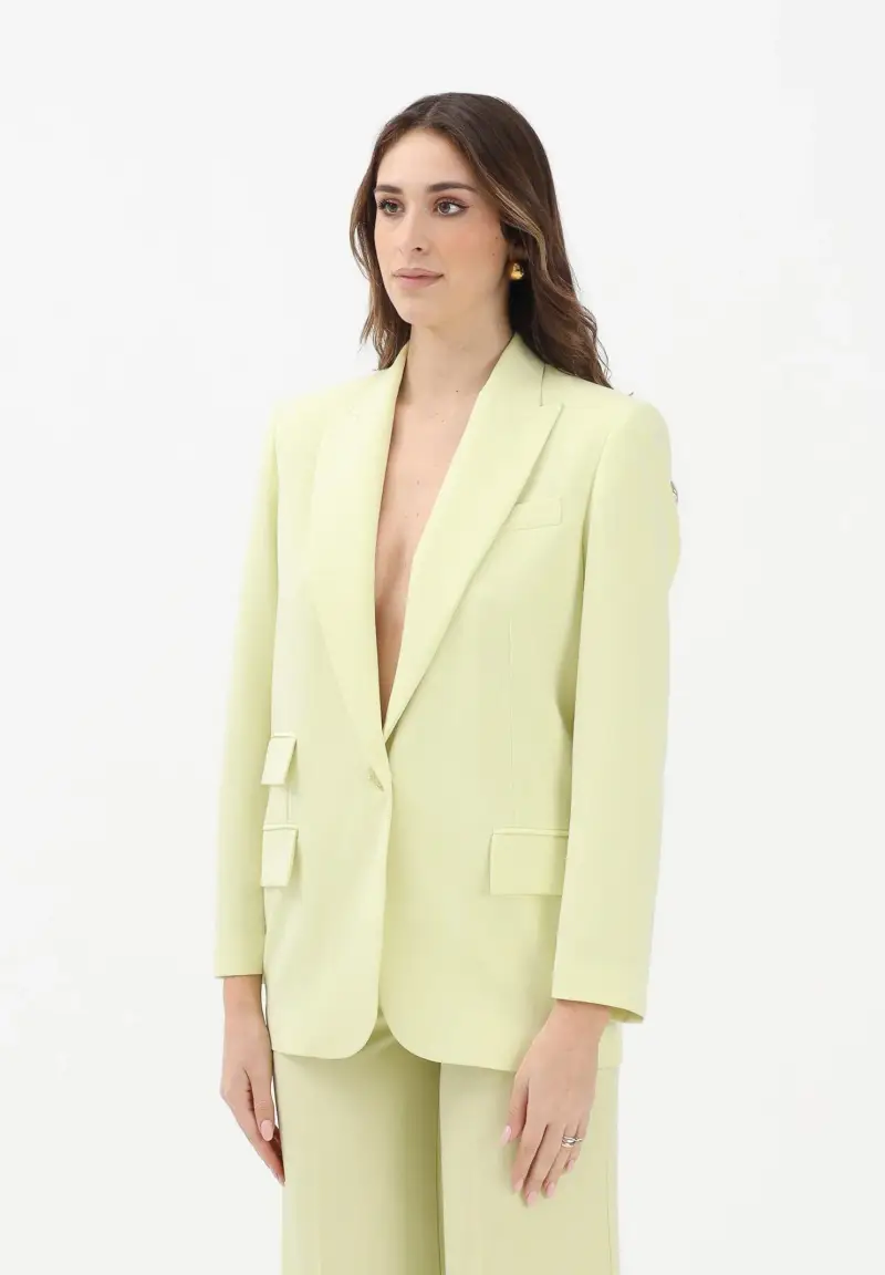 Giacca monopetto lime da donna