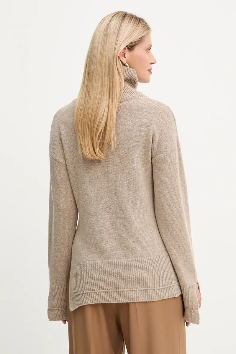 maglione con lana colore beige A25CPMGP08S1 miniatura 3