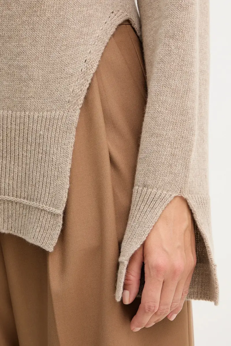 maglione con lana colore beige A25CPMGP08S1 miniatura 5