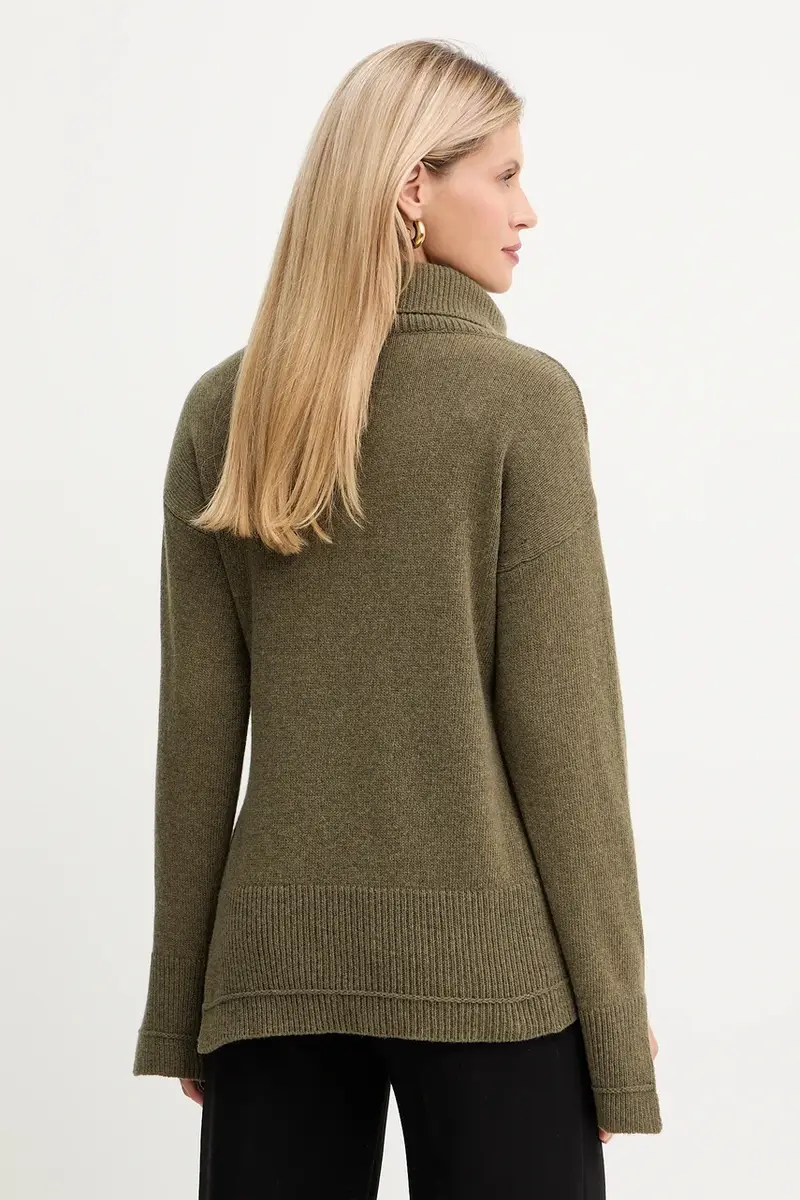 maglione con lana colore verde A25CPMGP08S1 miniatura 3