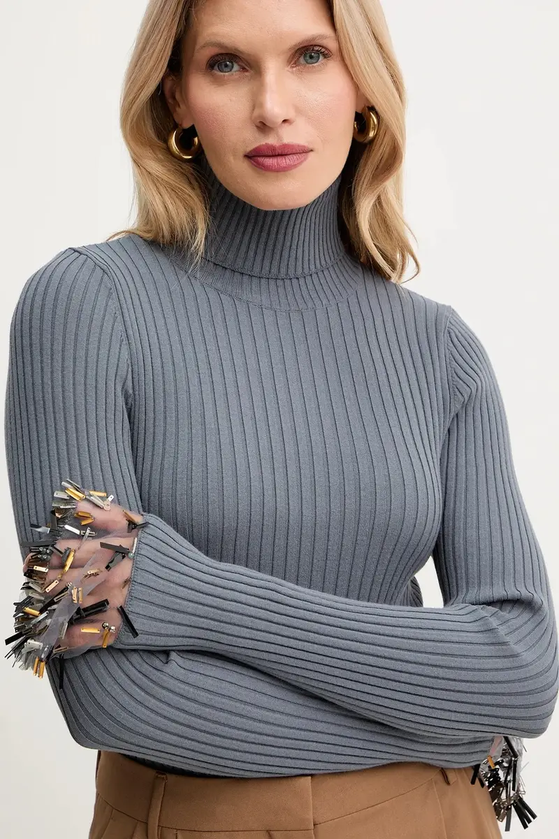 maglione donna colore grigio A25CPMGP0401 miniatura 4