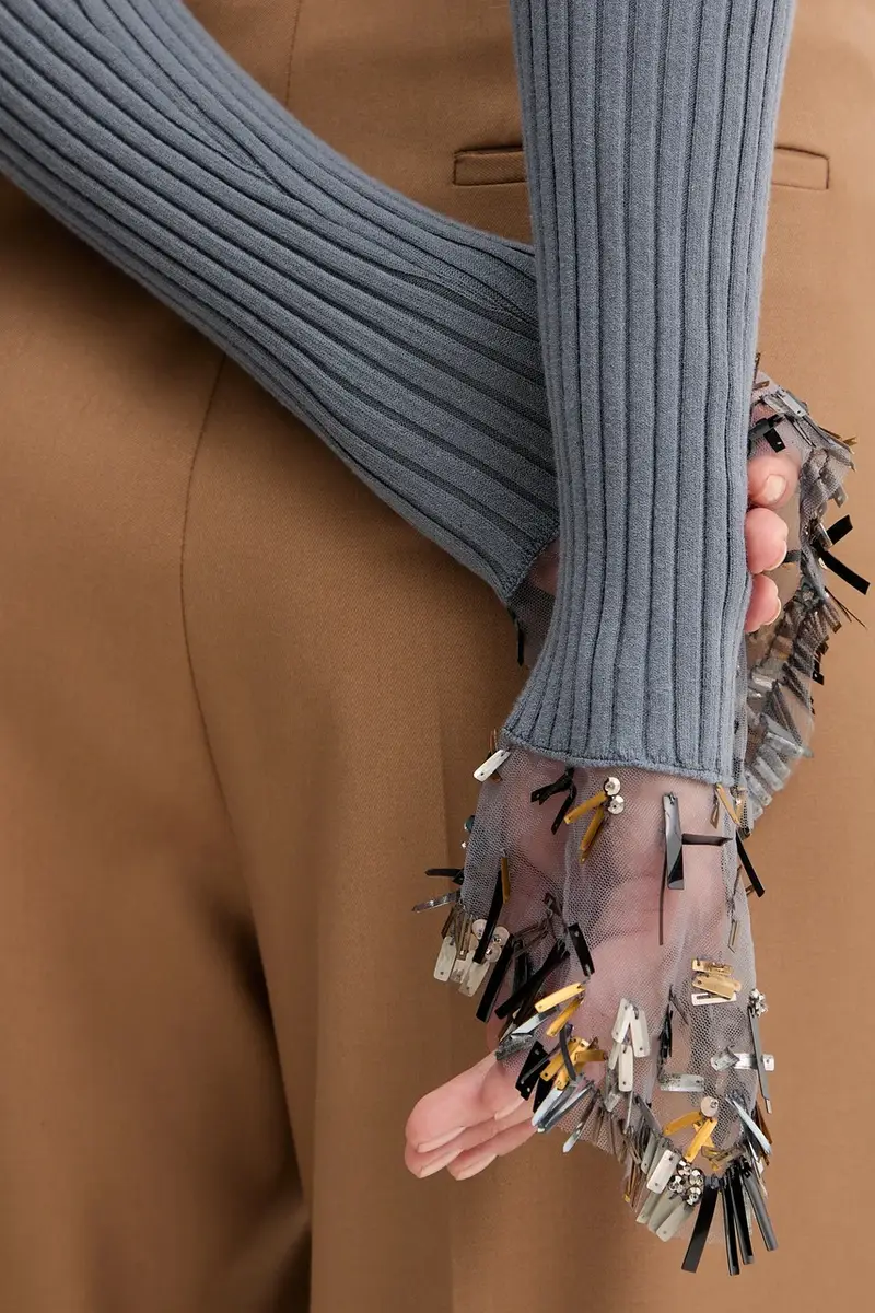 maglione donna colore grigio A25CPMGP0401 miniatura 5