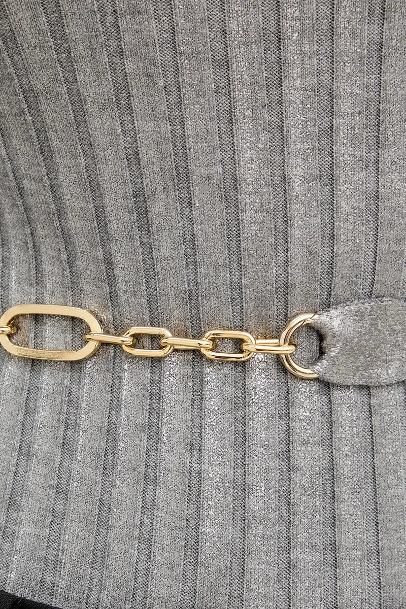 maglione donna colore grigio A25CPMGP0601 miniatura 5