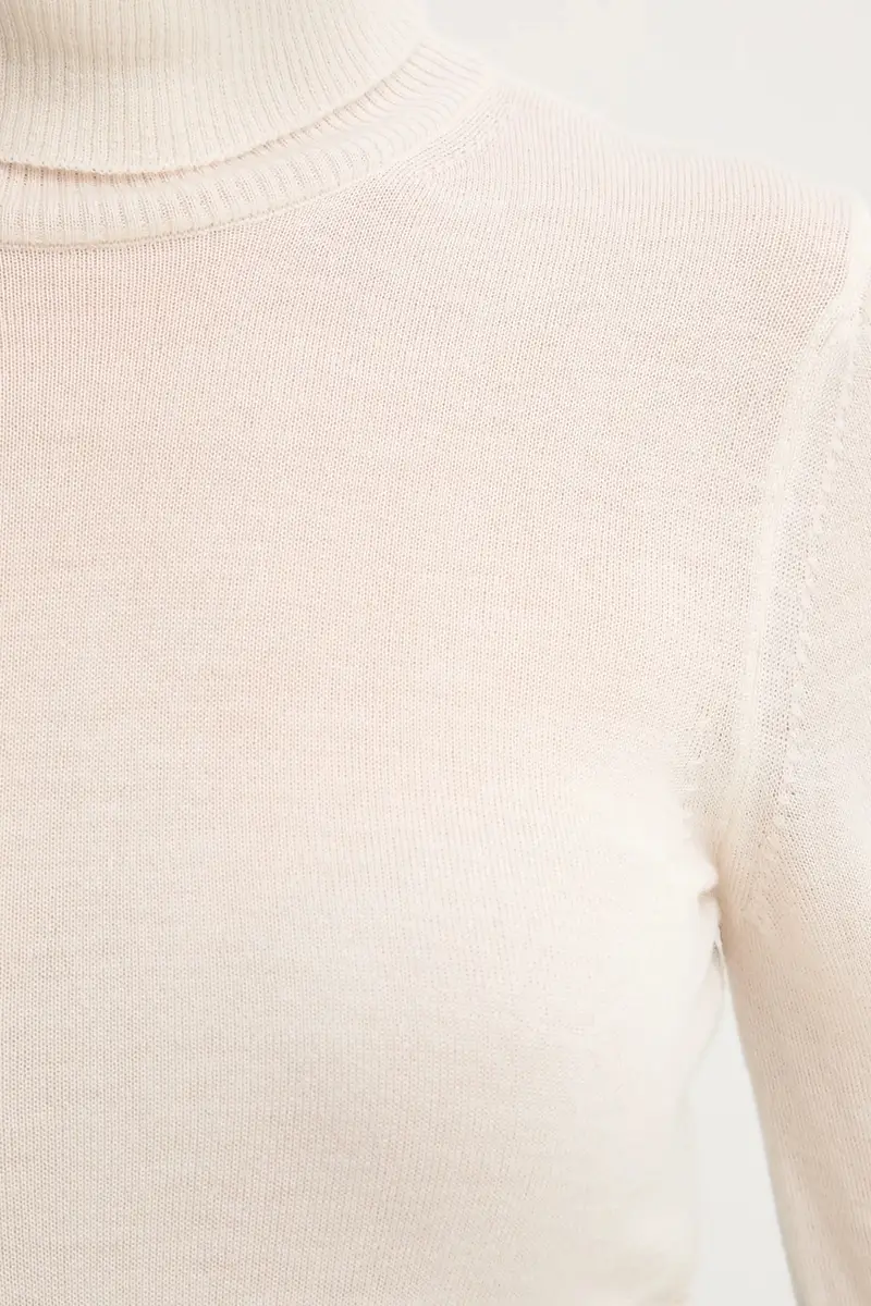 maglione in lana donna colore beige A25CPMGE0201 miniatura 5