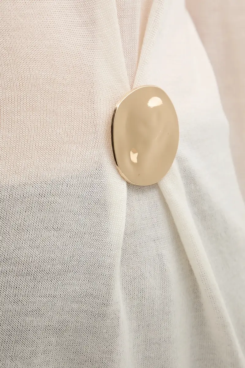 maglione in lana donna colore beige A25CPMGE0301 miniatura 5