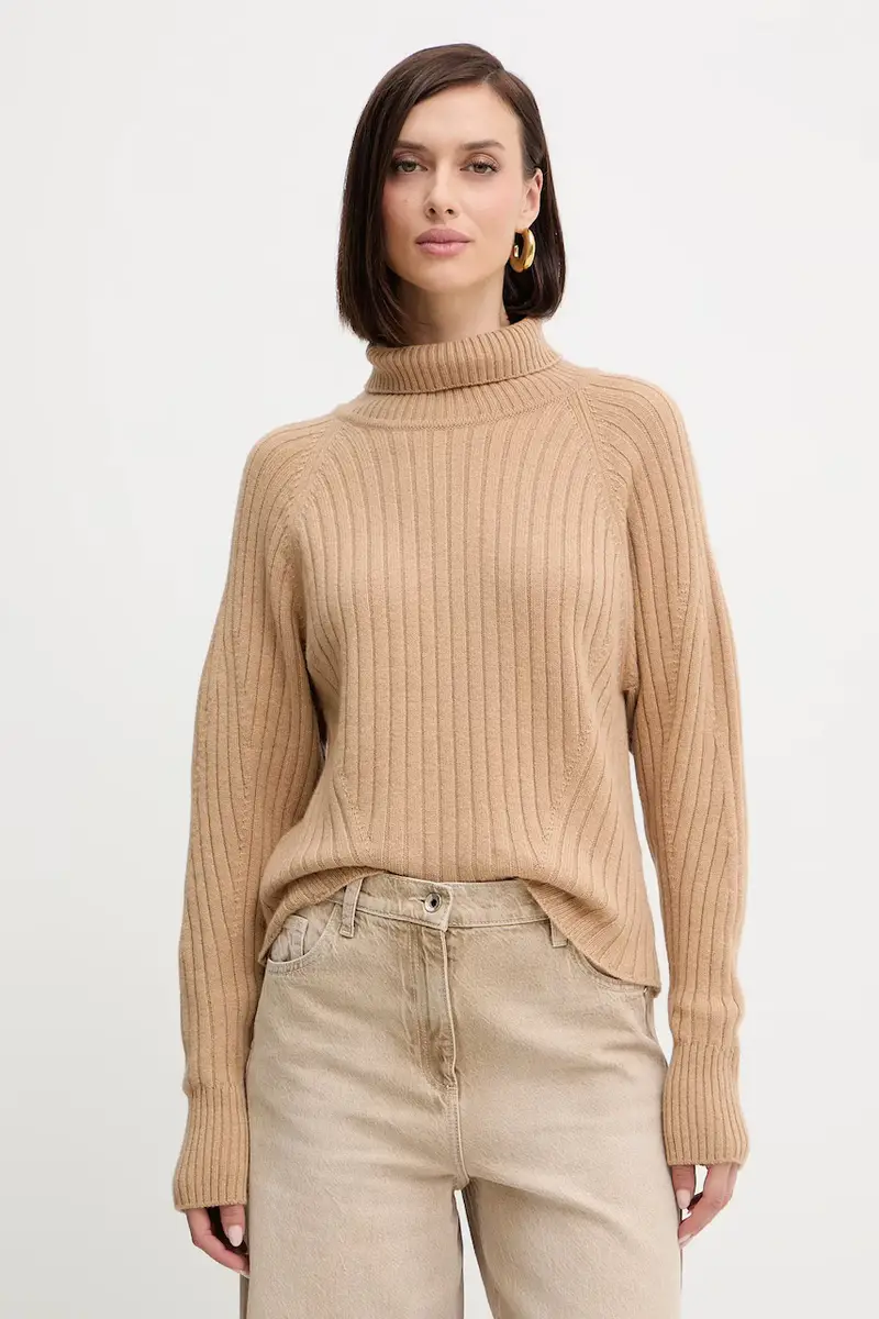 maglione in lana donna colore beige A25CPMGG08S1