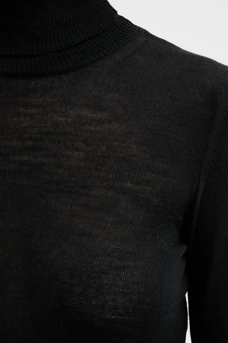 maglione in lana donna colore nero A25CPMGE0201 miniatura 5