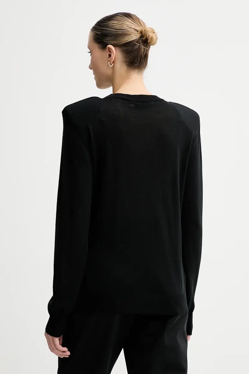 maglione in lana donna colore nero A25CPMGE0301 miniatura 3