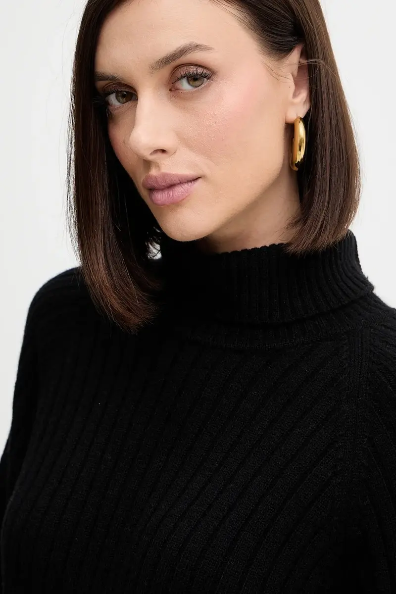 maglione in lana donna colore nero A25CPMGG08S1 miniatura 4