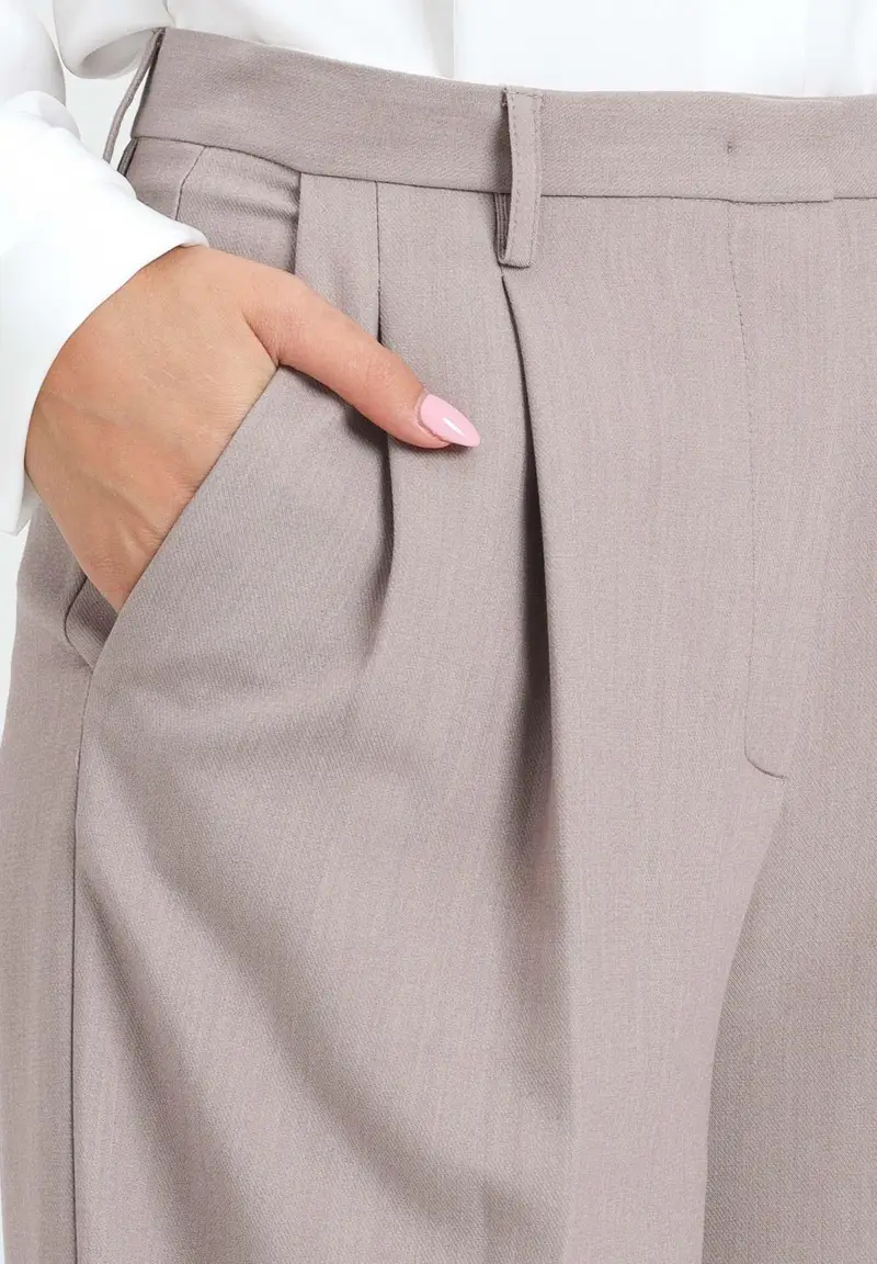 SIMONA CORSELLINI Pantalone elegante beige da donna miniatura 2