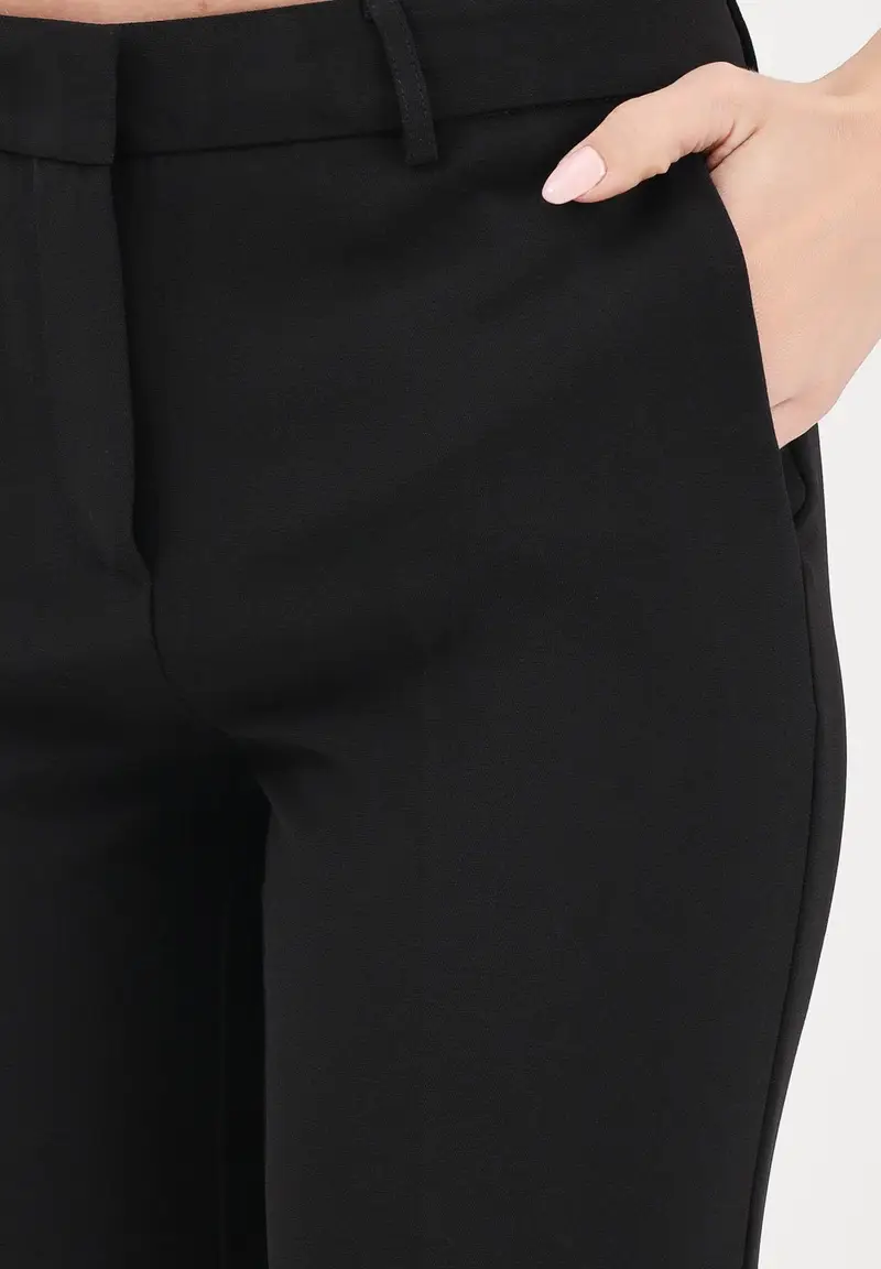 Pantalone elegante nero da donna miniatura 3