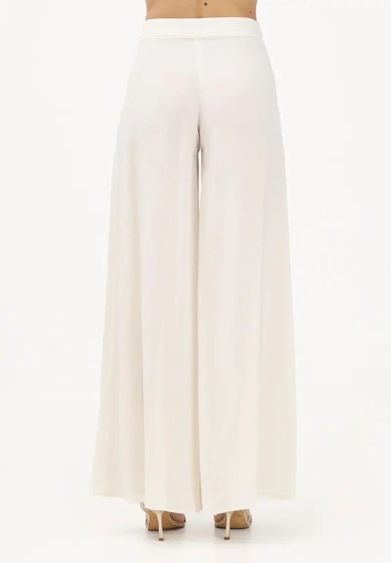 Pantalone elegante panna da donna miniatura 3