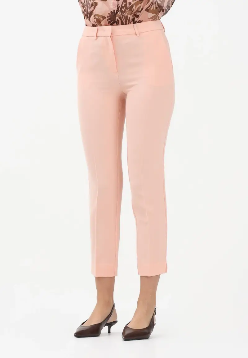 Pantalone elegante rosa da donna