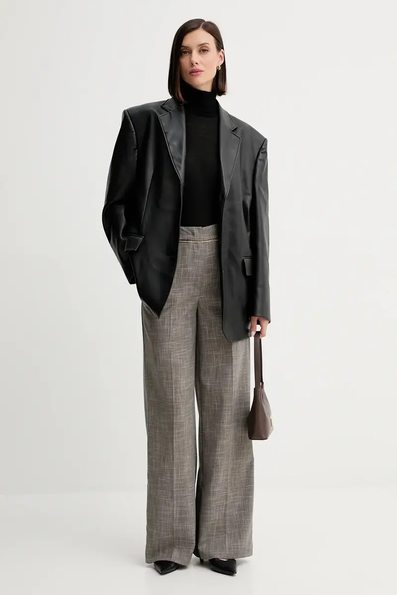 pantaloni donna colore marrone A25CPPA01501 miniatura 2