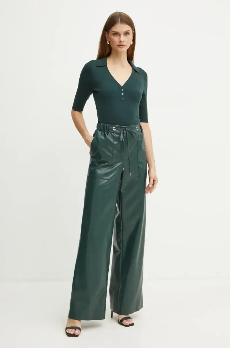 pantaloni donna colore verde A24CPPA006 miniatura 2