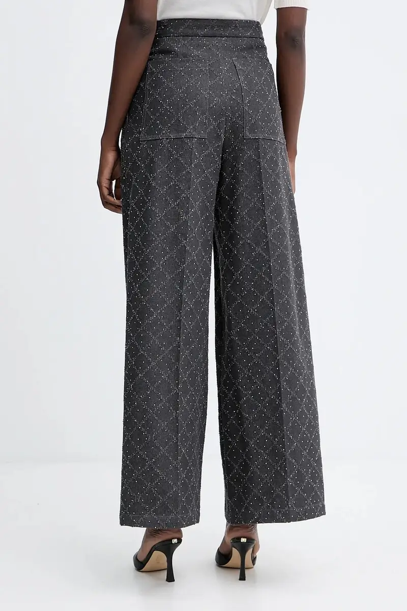 pantaloni in cotone donna colore grigio A25CPPA01001 miniatura 3