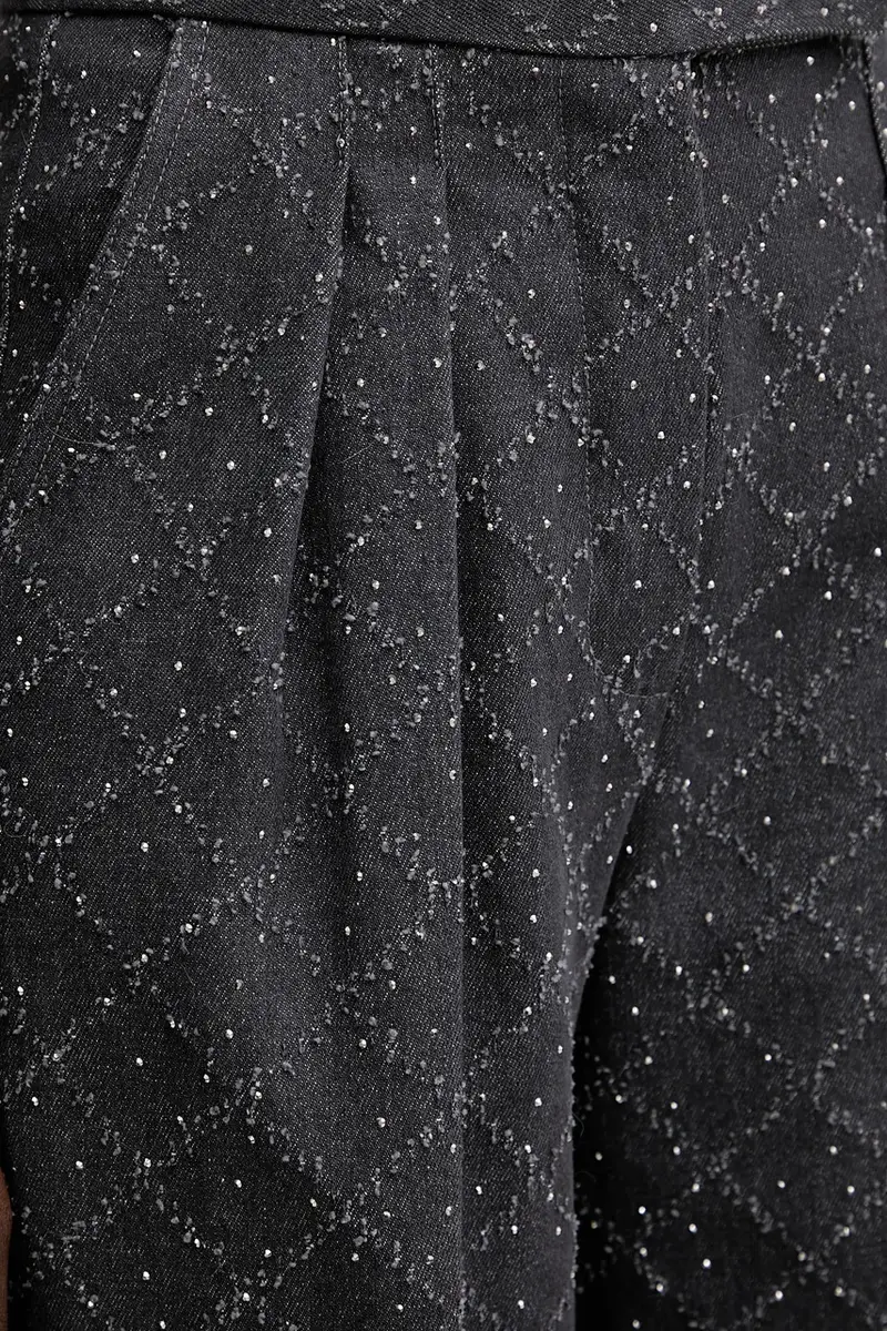 pantaloni in cotone donna colore grigio A25CPPA01001 miniatura 4