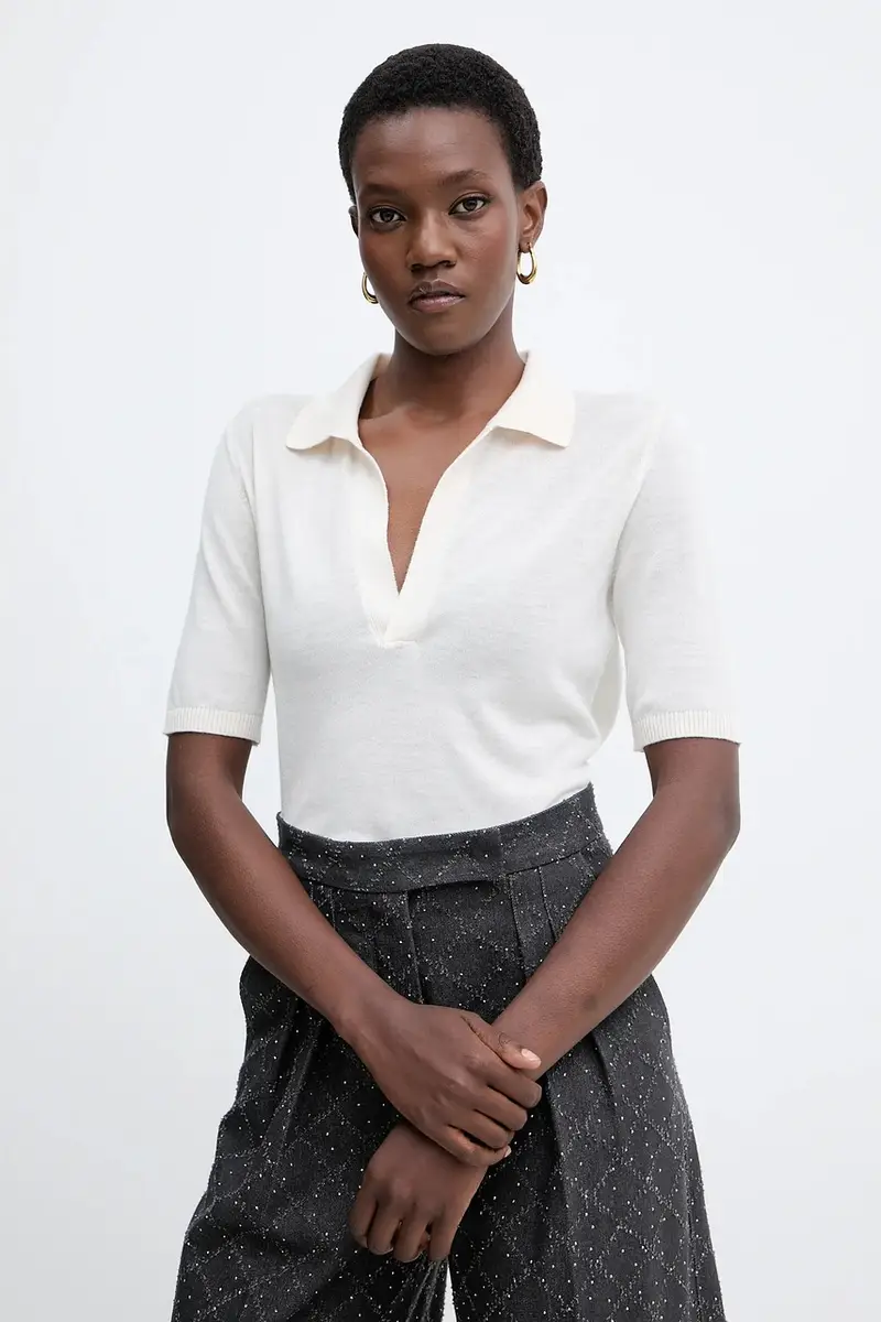 SIMONA CORSELLINI Polo Donna Beige 3840319 miniatura 4