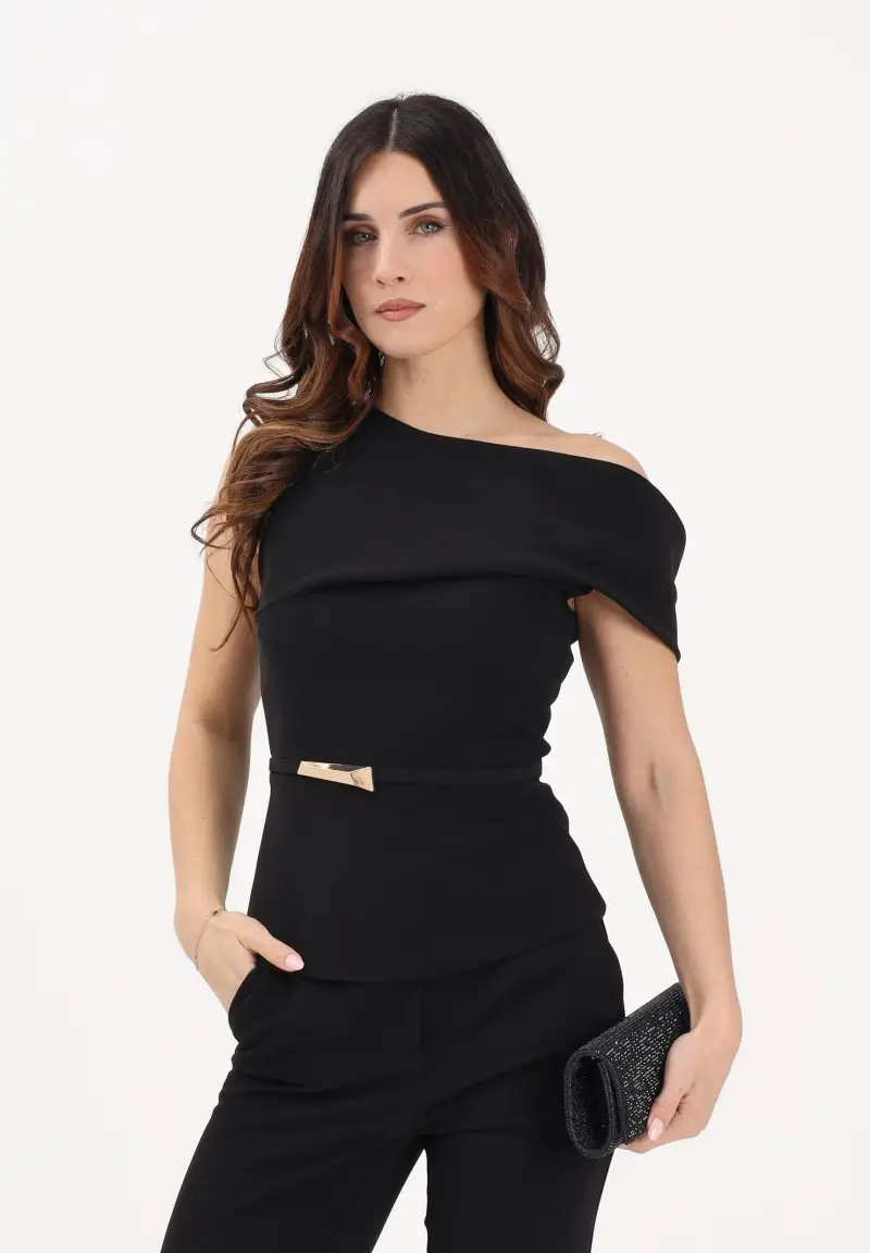 SIMONA CORSELLINI Top Donna Nero 4216962 miniatura 2