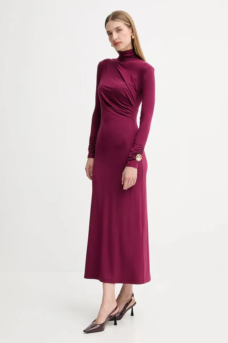 vestito colore granata A25CPAB00601 miniatura 2