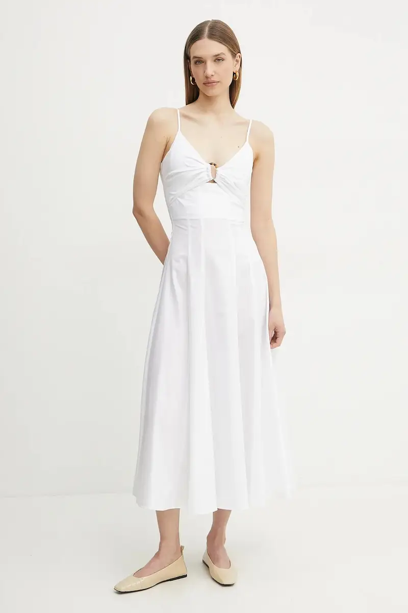 vestito in cotone colore bianco P25CPAB011