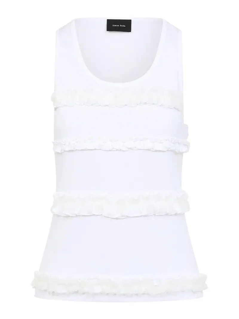 Canotta a rotacapuffle a rotazione Bianco