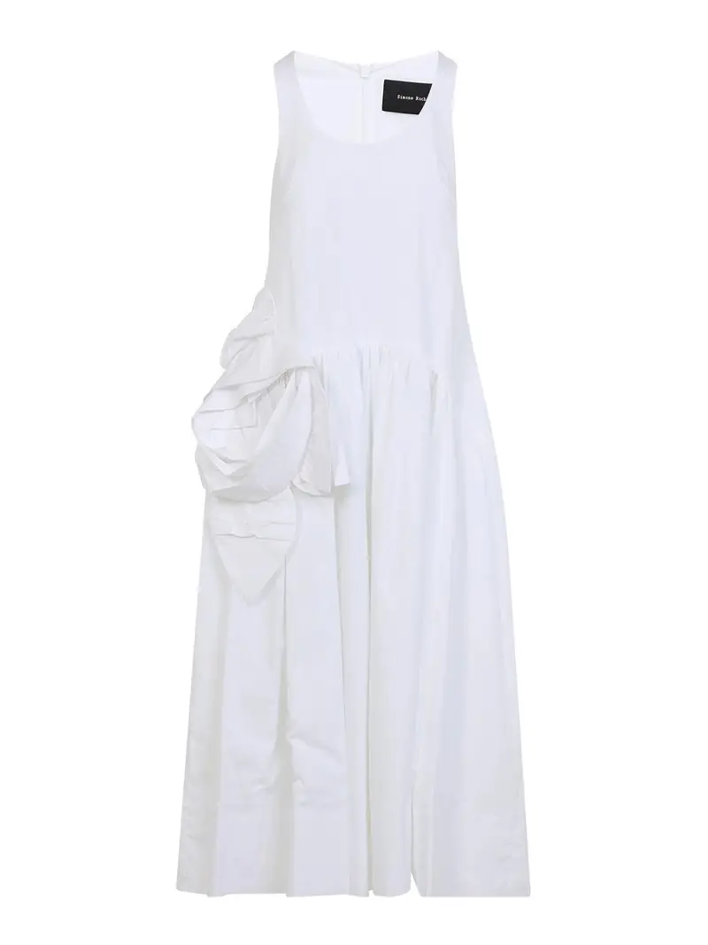 Vestito affusolato a rosetta Bianco