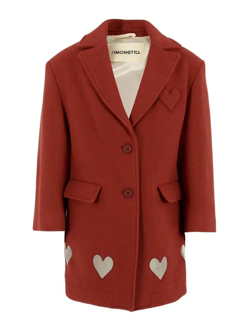 Cappotto Con Trasparenze Rosso