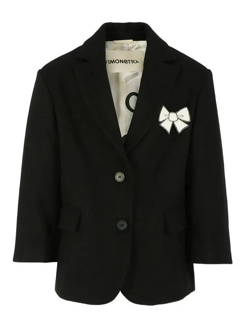 Giacca Con Applicazione Nero