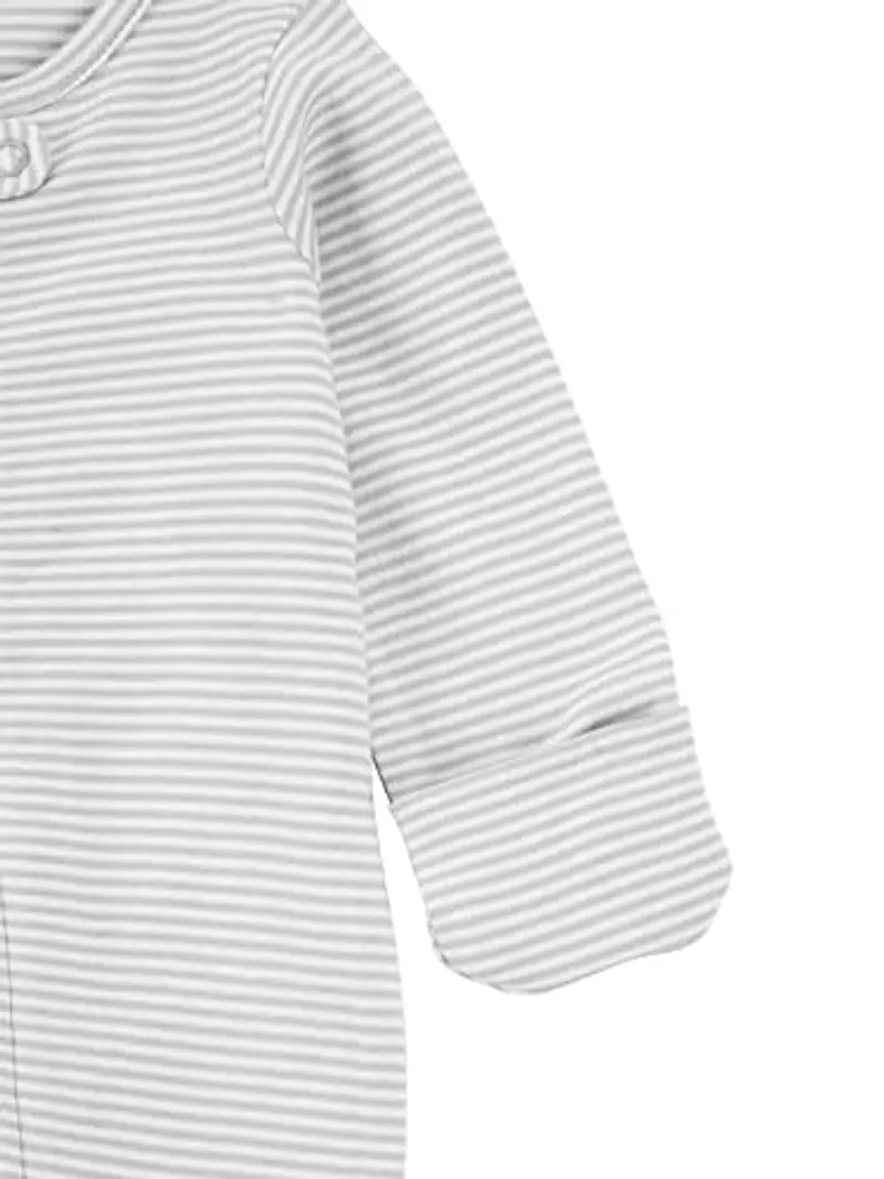 Simple Joys by Carter's 3-Pack Neutral Sleep And Play Footie, Bianco Elefante/Grigio Chiaro Mini Righe/Giraffe, 3-6 Mesi (Pacco da 3) Unisex-Bimbi miniatura 2