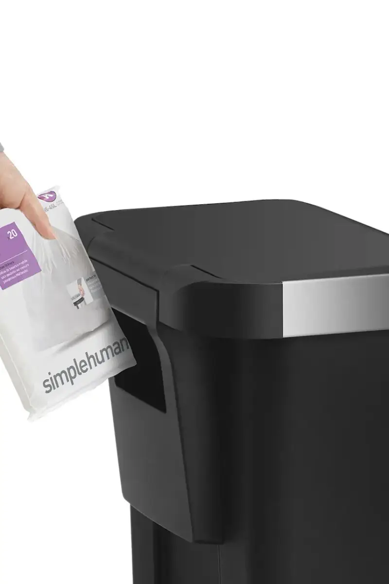 cestino dei rifiuti 45 L colore nero miniatura 2