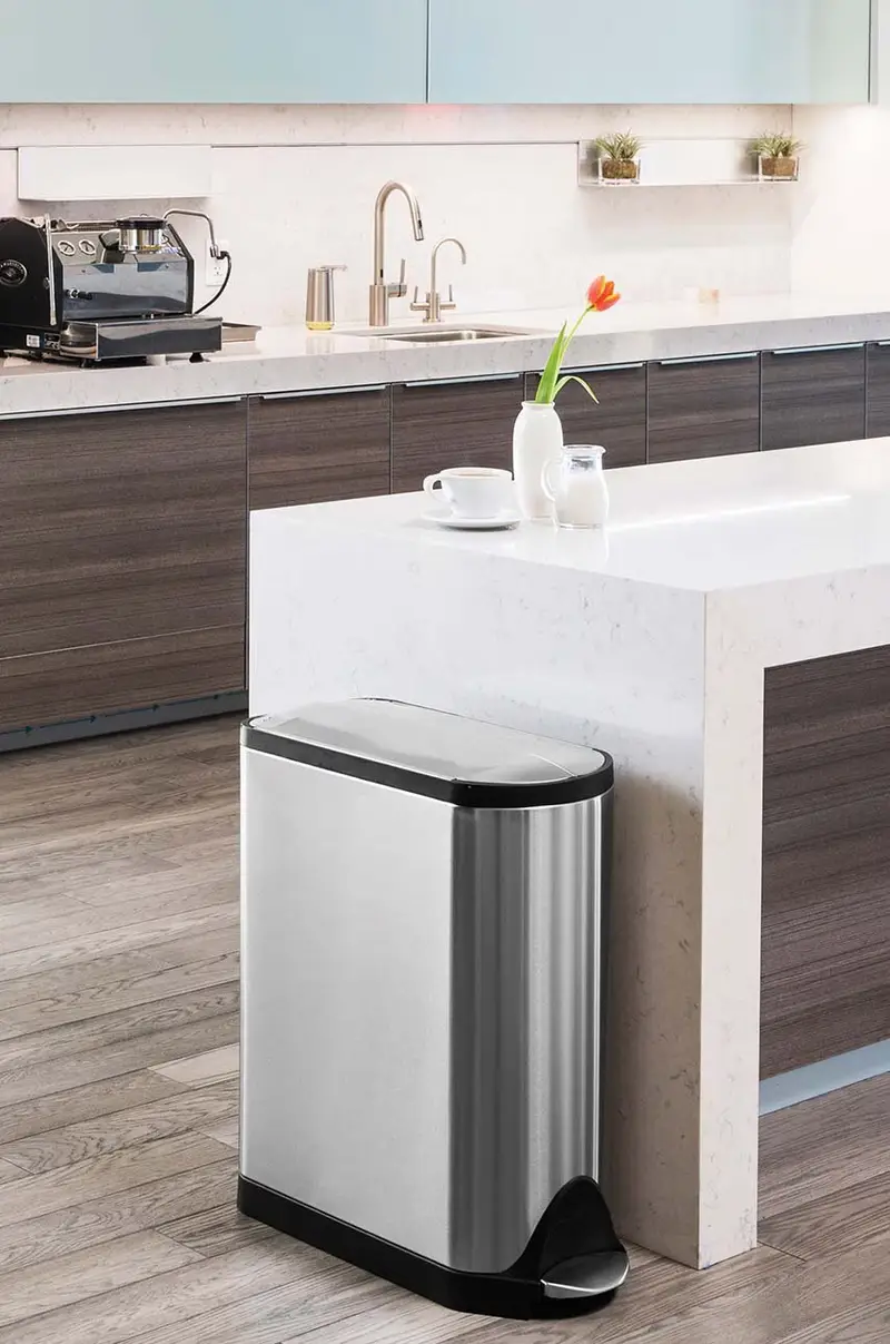 cestino dei rifiuti 45 L Grigio miniatura 3