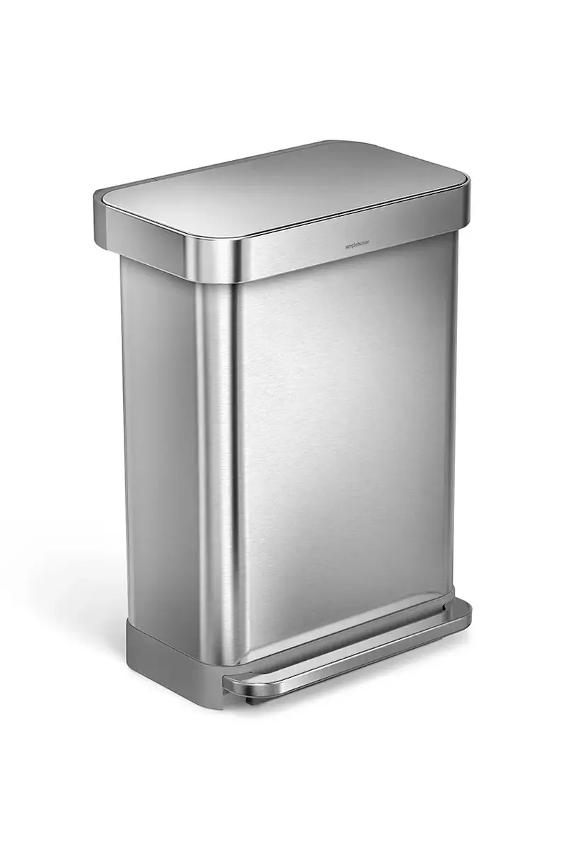 cestino dei rifiuti Rectangular 55 L colore grigio miniatura 2