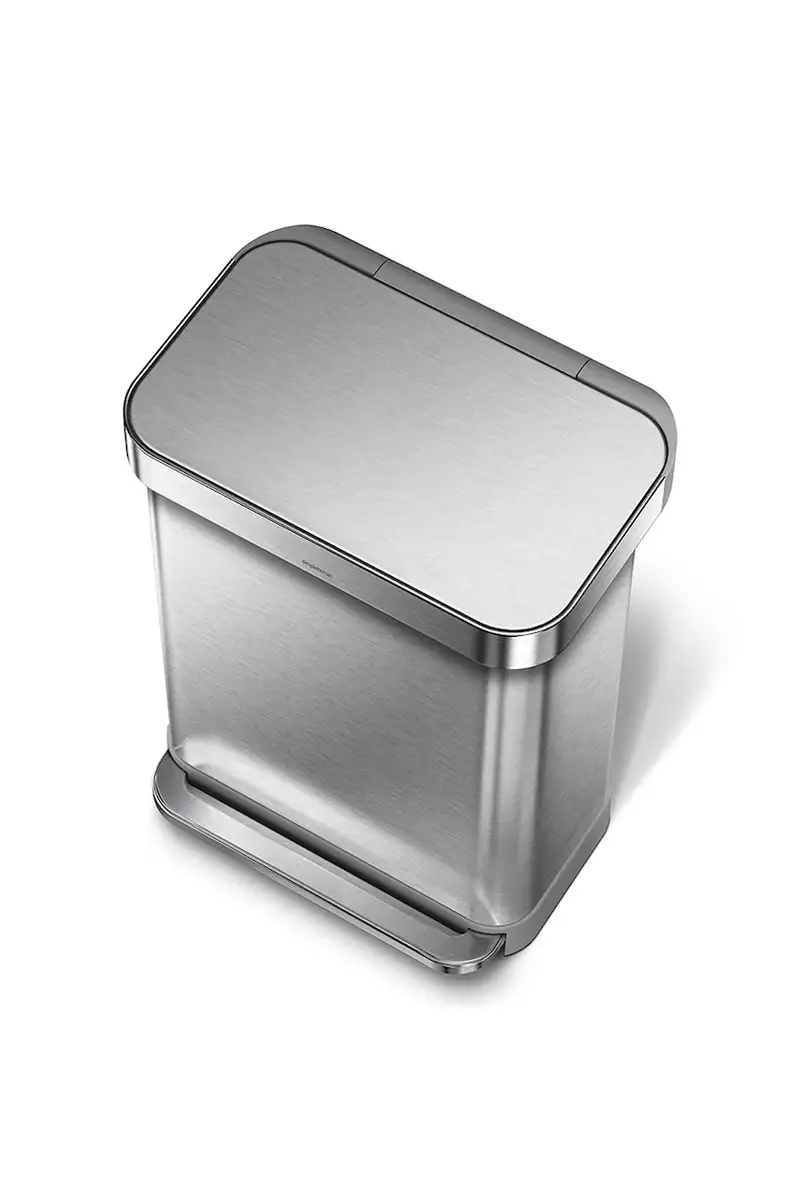 cestino dei rifiuti Rectangular 55 L colore grigio miniatura 3