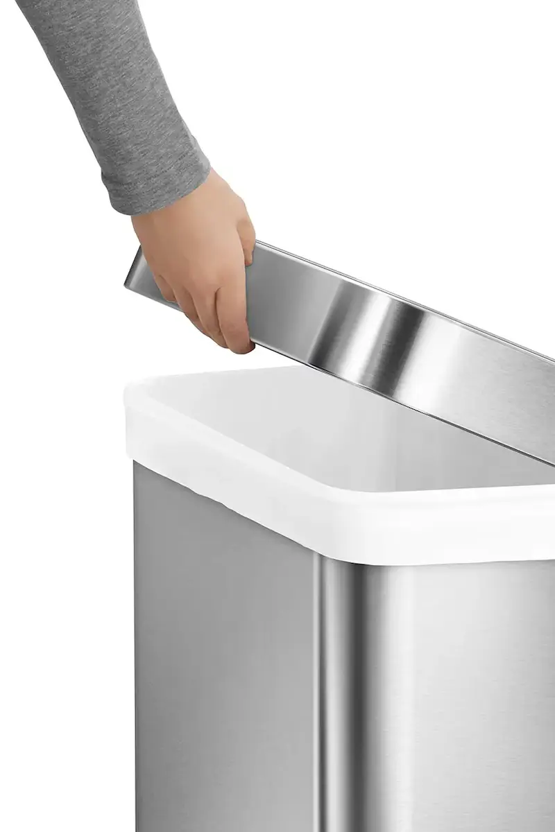 cestino dei rifiuti Rectangular 55 L colore grigio miniatura 4