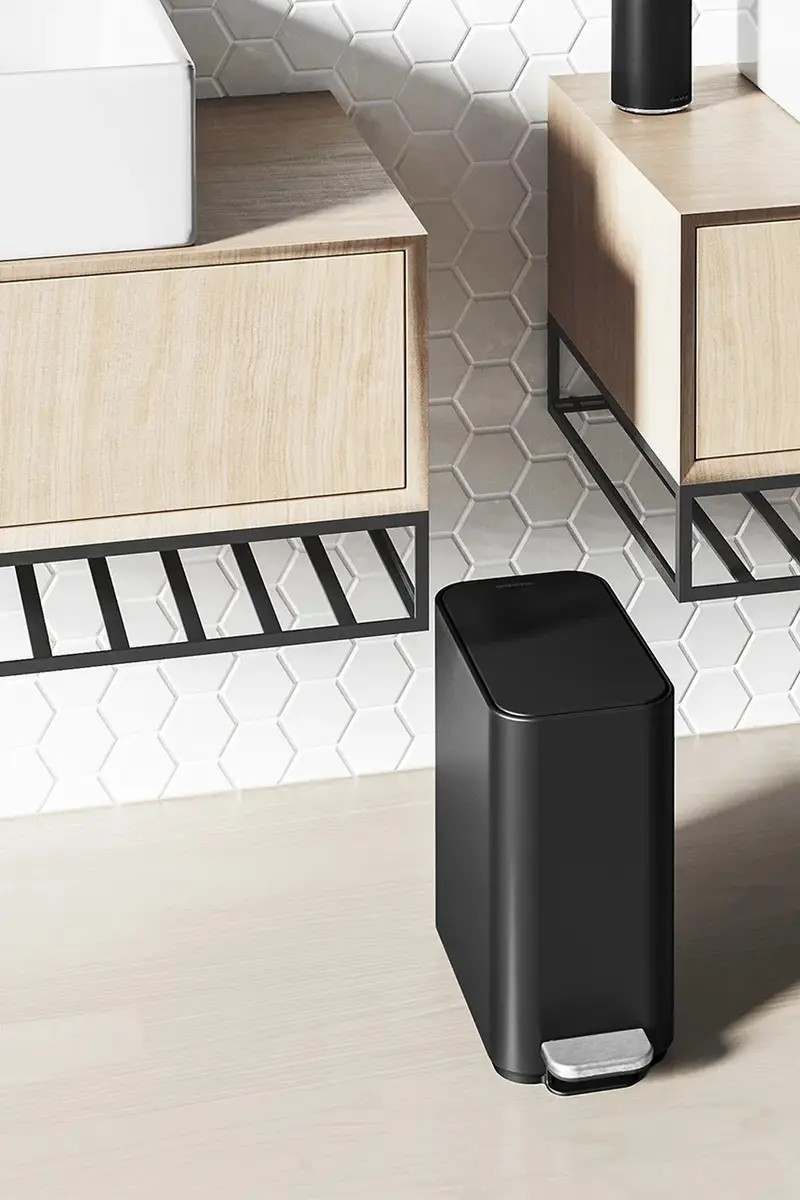 cestino dei rifiuti Slim Step 5 L colore nero miniatura 5