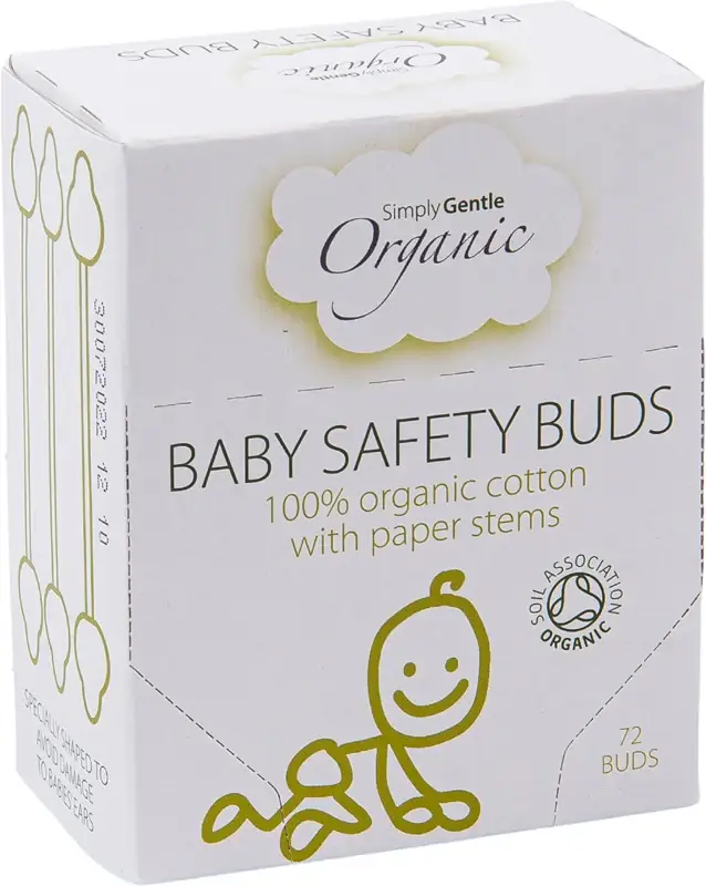 Organic Baby Safety Buds bastoncini cotonati per bebè e bambini 72 pezzi