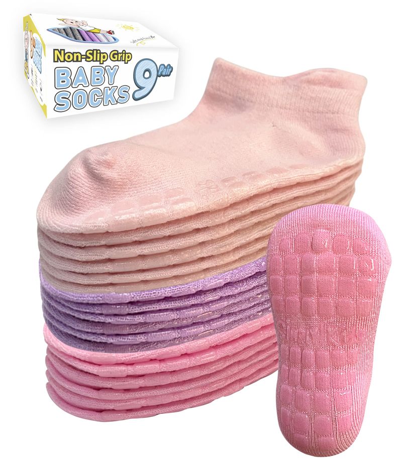 SIMPLY KIDS Calzini Antiscivolo Bambina (9 Paia)