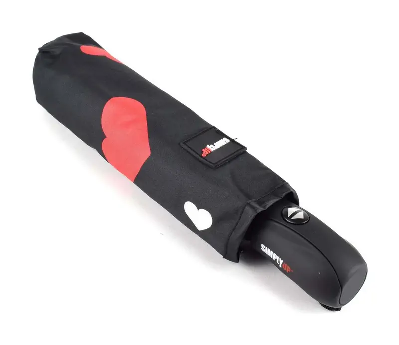Ombrello pieghevole automatico SimplyUp 5042 Hearts Rosso