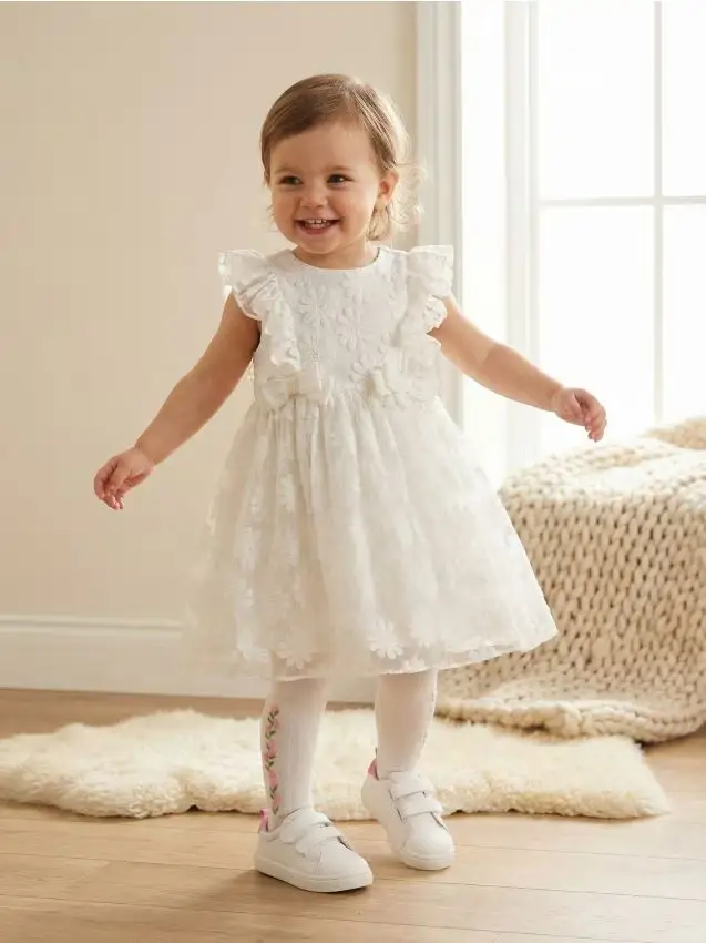 Abito elegante in tulle - bianco