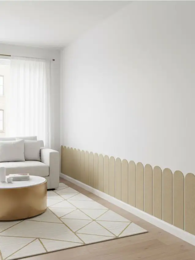 Adesivi da parete a forma di pannelli - set da 5 pezzi - beige